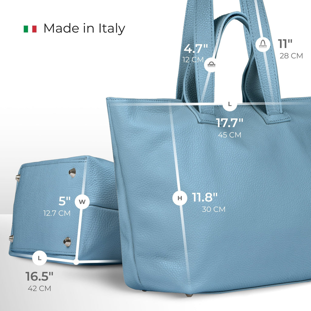 Italian Genuine Calf Leather Tote Bag 122500 - Che Cose Belle