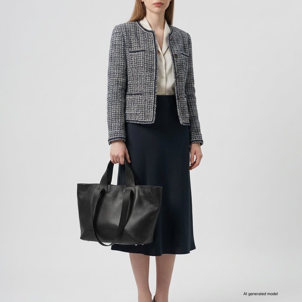Italian Genuine Calf Leather Tote Bag 122500 - Che Cose Belle