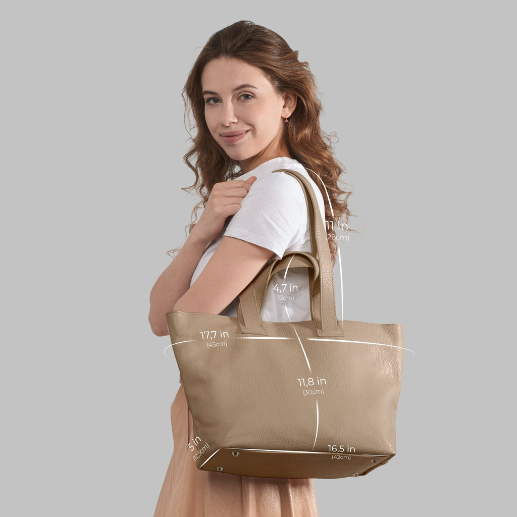 Italian Genuine Calf Leather Tote Bag 122500 - Che Cose Belle