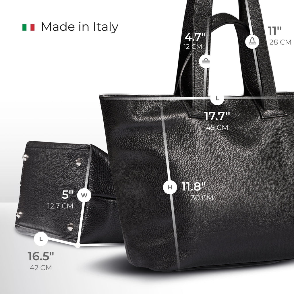 Italian Genuine Calf Leather Tote Bag 122500 - Che Cose Belle