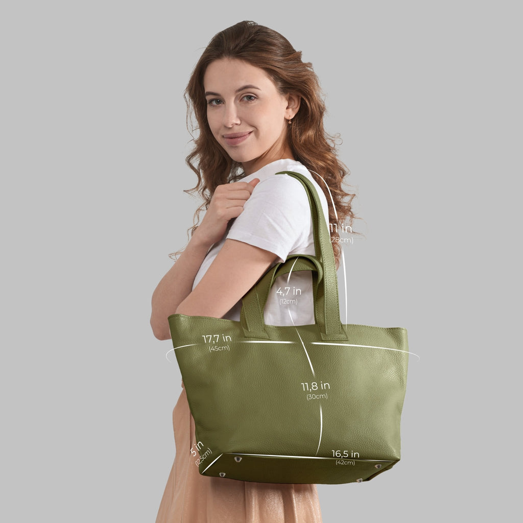 Italian Genuine Calf Leather Tote Bag 122500 - Che Cose Belle