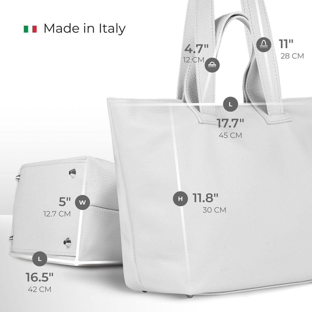 Italian Genuine Calf Leather Tote Bag 122500 - Che Cose Belle