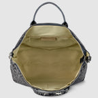 Italian Genuine Leopard-Print Metallic Suede Top-Handle Bag | Rimini - Che Cose Belle