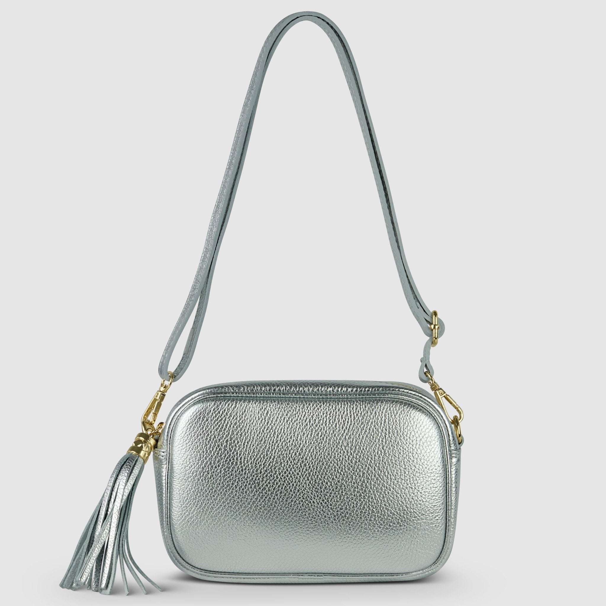 Italian Genuine Metallic Calf Leather Crossbody Bag 231302 - Che Cose Belle