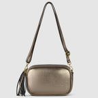 Italian Genuine Metallic Calf Leather Crossbody Bag 231302 - Che Cose Belle