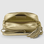 Italian Genuine Metallic Calf Leather Crossbody Bag 231302 - Che Cose Belle