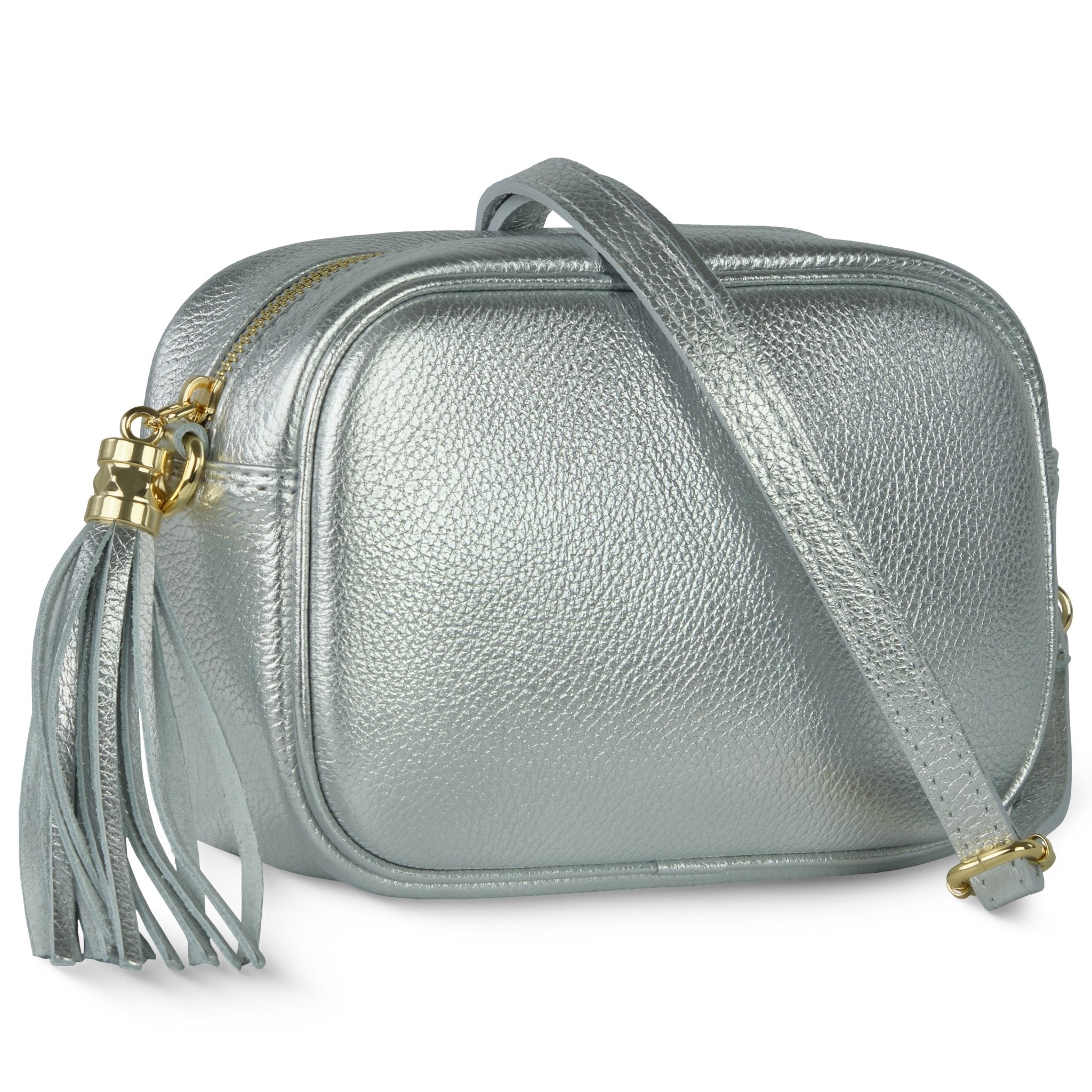 Italian Genuine Metallic Calf Leather Crossbody Bag 231302 - Che Cose Belle