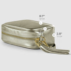 Italian Genuine Metallic Calf Leather Crossbody Bag 231302 - Che Cose Belle