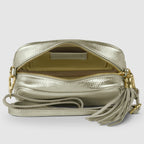 Italian Genuine Metallic Calf Leather Crossbody Bag 231302 - Che Cose Belle