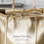 Italian Genuine Metallic Calf Leather Tote Bag 201718 - Che Cose Belle