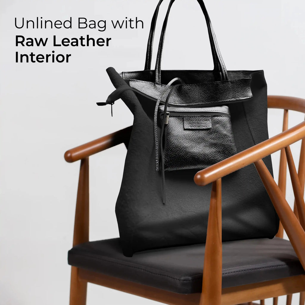 Italian Genuine Metallic Calf Leather Tote Bag 201718 - Che Cose Belle