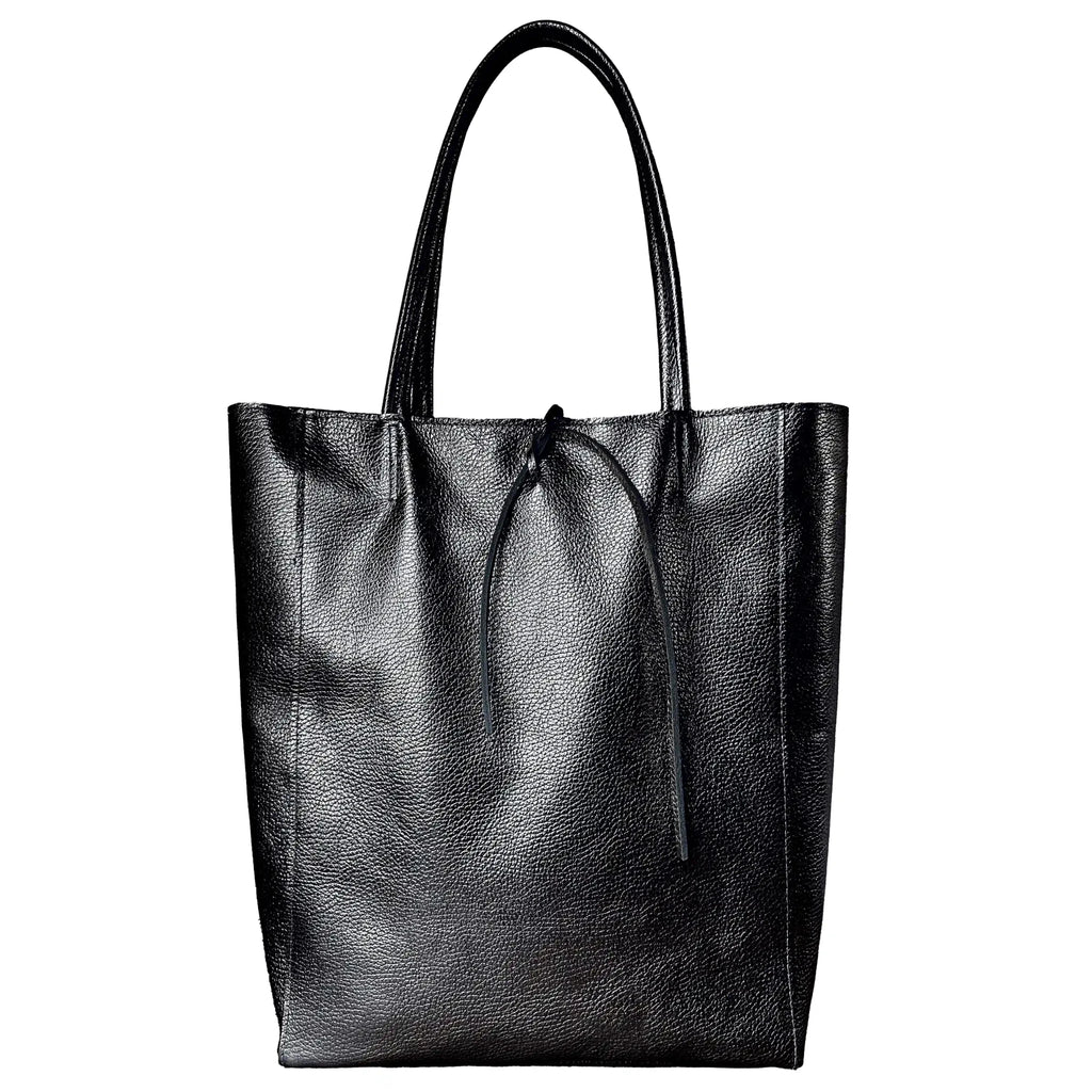 Italian Genuine Metallic Calf Leather Tote Bag 201718 - Che Cose Belle