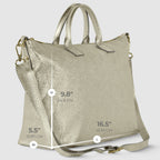 Italian Genuine Metallic Suede Top-Handle Bag | Padova - Che Cose Belle