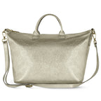 Italian Genuine Metallic Suede Top-Handle Bag | Padova - Che Cose Belle