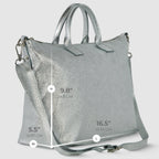 Italian Genuine Metallic Suede Top-Handle Bag | Padova - Che Cose Belle