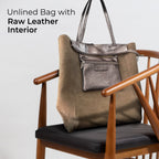 Italian Genuine Metallic Suede Tote Bag | Pisa - Che Cose Belle
