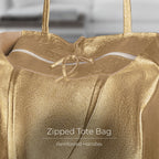 Italian Genuine Metallic Suede Tote Bag | Pisa - Che Cose Belle