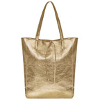 Italian Genuine Metallic Suede Tote Bag | Pisa - Che Cose Belle