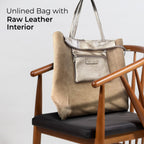 Italian Genuine Metallic Suede Tote Bag | Pisa - Che Cose Belle