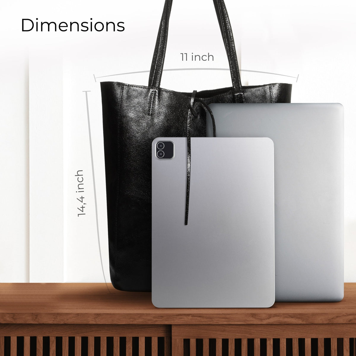 Italian Genuine Metallic Suede Tote Bag | Pisa - Che Cose Belle