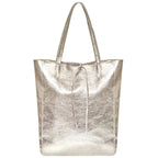 Italian Genuine Metallic Suede Tote Bag | Pisa - Che Cose Belle