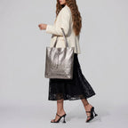 Italian Genuine Metallic Suede Tote Bag | Pisa - Che Cose Belle