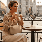 Italian Genuine Suede & Full-Grain Leather Crossbody Bag | Cremona - Che Cose Belle