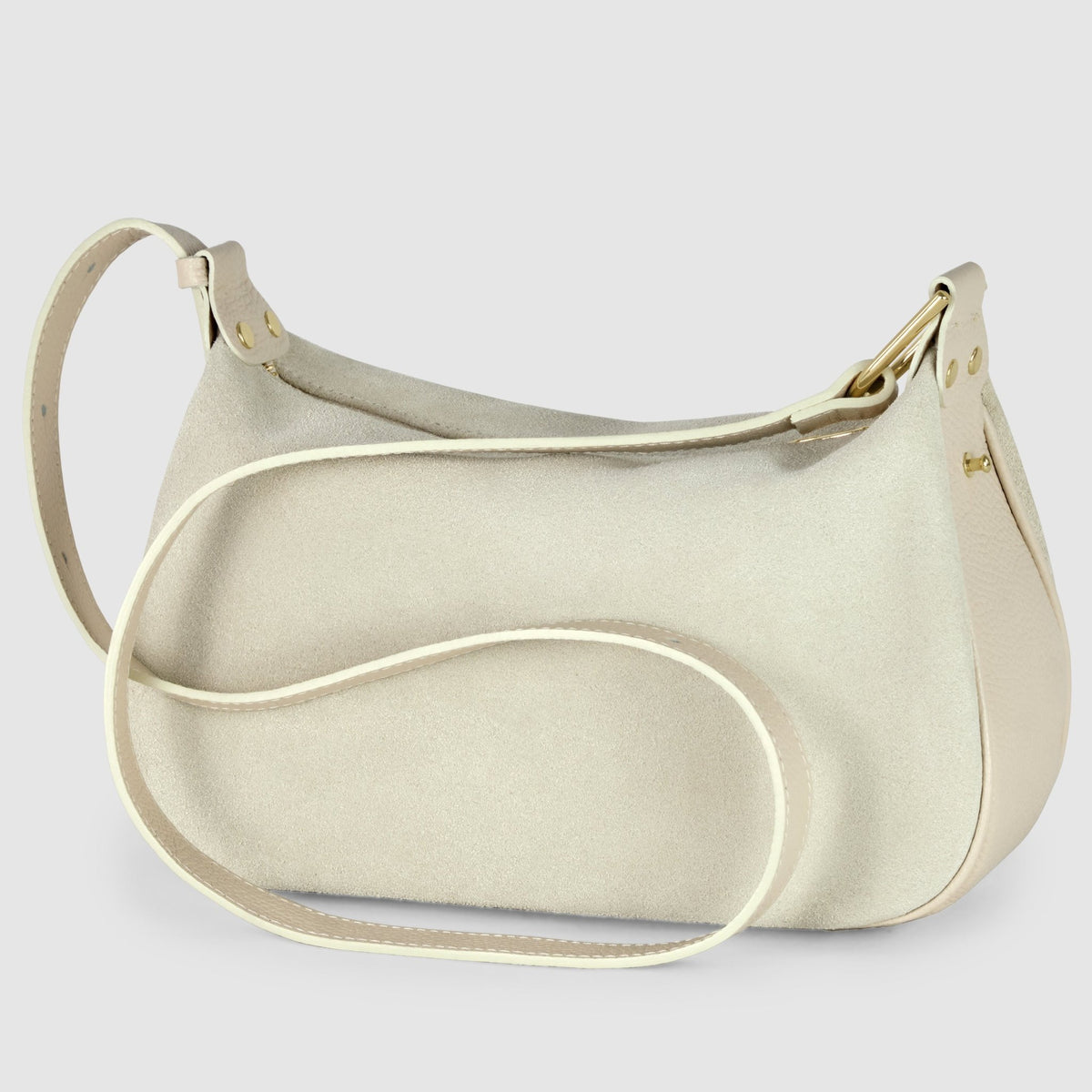 Italian Genuine Suede & Full-Grain Leather Crossbody Bag | Cremona - Che Cose Belle