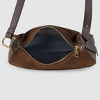 Italian Genuine Suede & Full-Grain Leather Crossbody Bag | Cremona - Che Cose Belle
