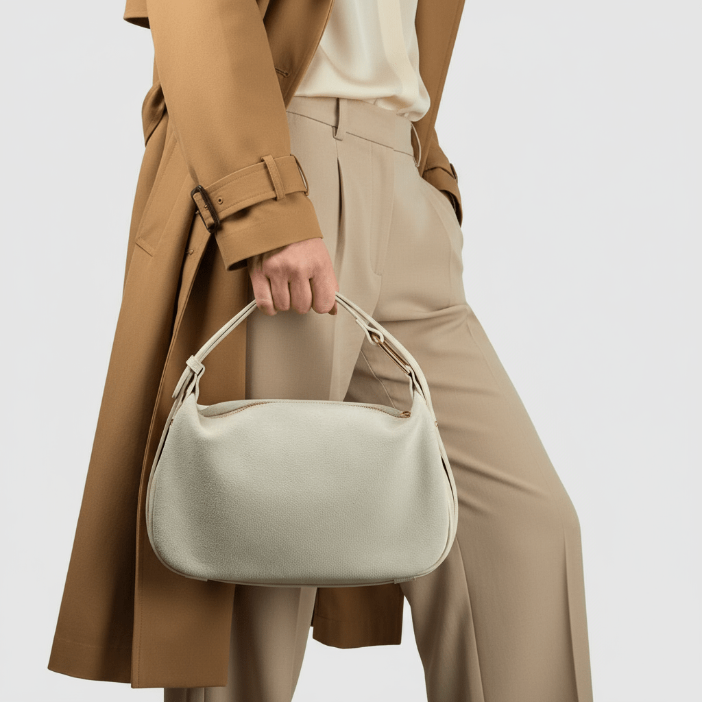 Italian Genuine Suede & Full-Grain Leather Crossbody Bag | Cremona - Che Cose Belle