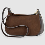 Italian Genuine Suede & Full-Grain Leather Crossbody Bag | Cremona - Che Cose Belle