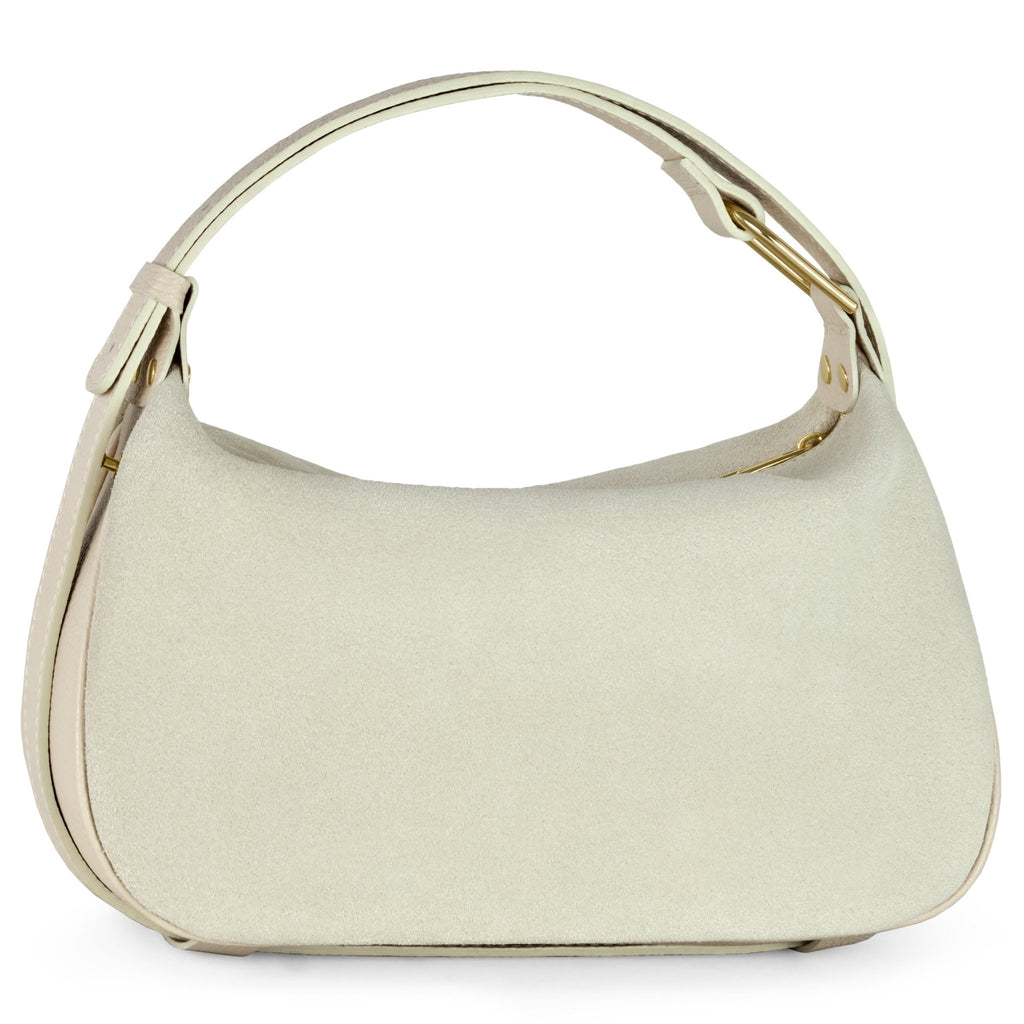 Italian Genuine Suede & Full-Grain Leather Crossbody Bag | Cremona - Che Cose Belle