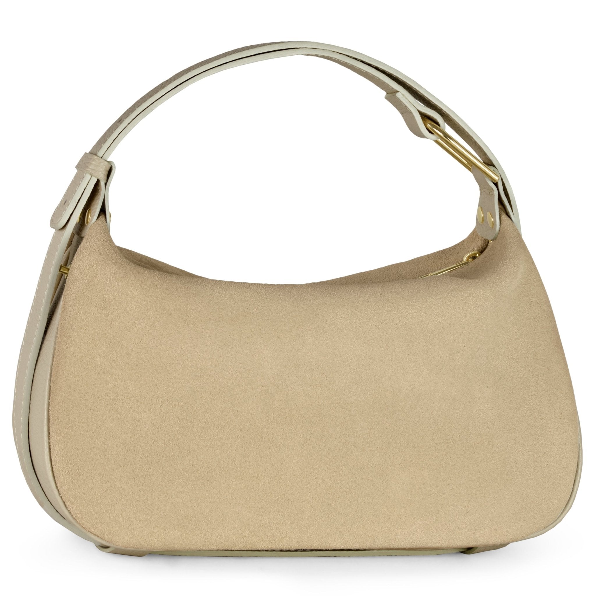 Italian Genuine Suede & Full-Grain Leather Crossbody Bag | Cremona - Che Cose Belle