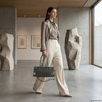 Italian Genuine Suede & Full-Grain Leather Shoulder Bag | Lodi - Che Cose Belle