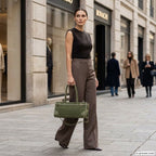 Italian Genuine Suede & Full-Grain Leather Shoulder Bag | Lodi - Che Cose Belle