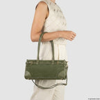 Italian Genuine Suede & Full-Grain Leather Shoulder Bag | Lodi - Che Cose Belle