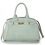Italian Genuine Suede & Full-Grain Leather Top-Handle Bag | Forlì - Che Cose Belle