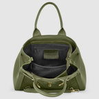 Italian Genuine Suede & Full-Grain Leather Top-Handle Bag | Forlì - Che Cose Belle