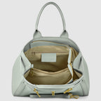 Italian Genuine Suede & Full-Grain Leather Top-Handle Bag | Forlì - Che Cose Belle