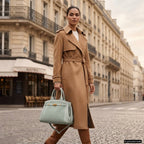 Italian Genuine Suede & Full-Grain Leather Top-Handle Bag | Forlì - Che Cose Belle