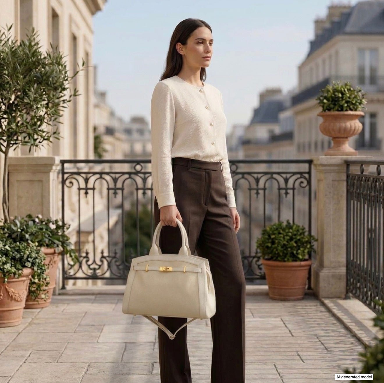 Italian Genuine Suede & Full-Grain Leather Top-Handle Bag | Forlì - Che Cose Belle