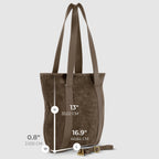 Italian Genuine Suede & Full-Grain Leather Tote Bag | Varese - Che Cose Belle