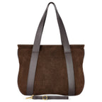 Italian Genuine Suede & Full-Grain Leather Tote Bag | Varese - Che Cose Belle