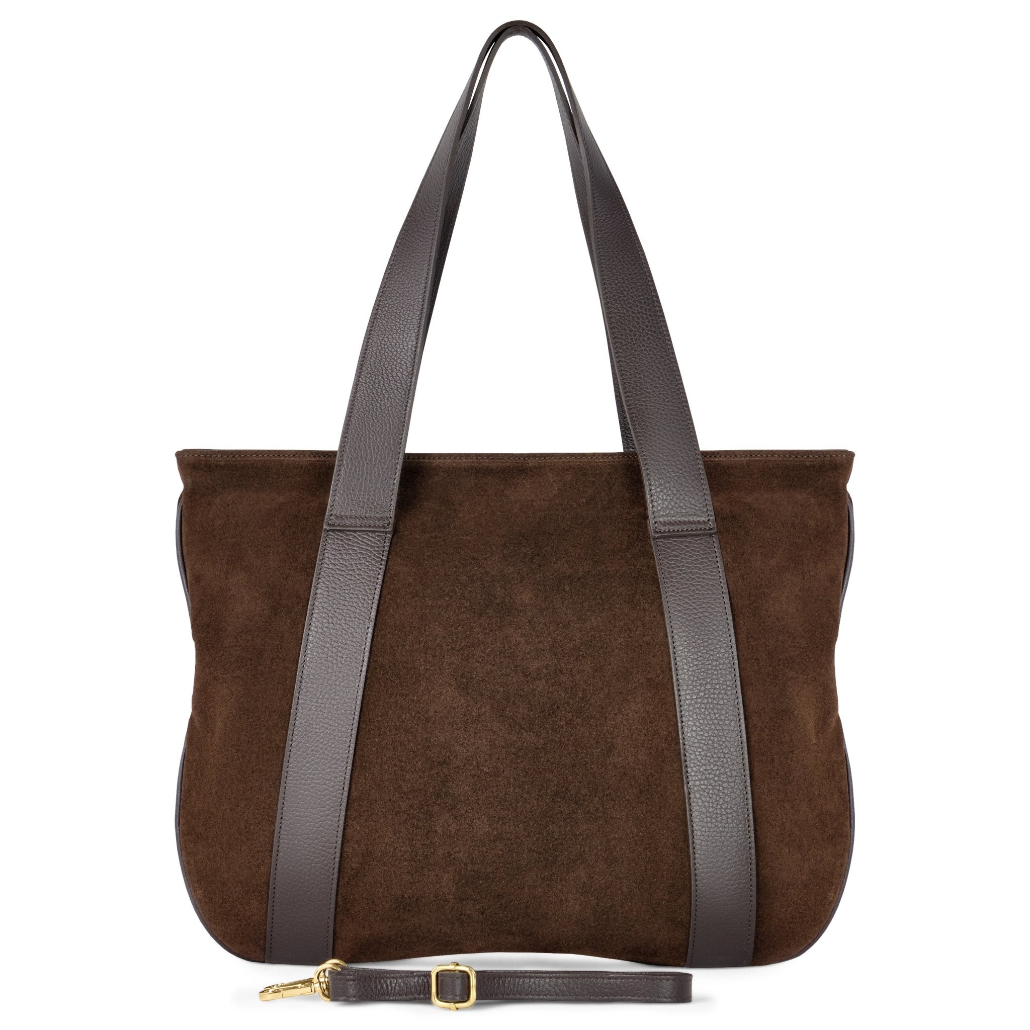 Italian Genuine Suede & Full-Grain Leather Tote Bag | Varese - Che Cose Belle