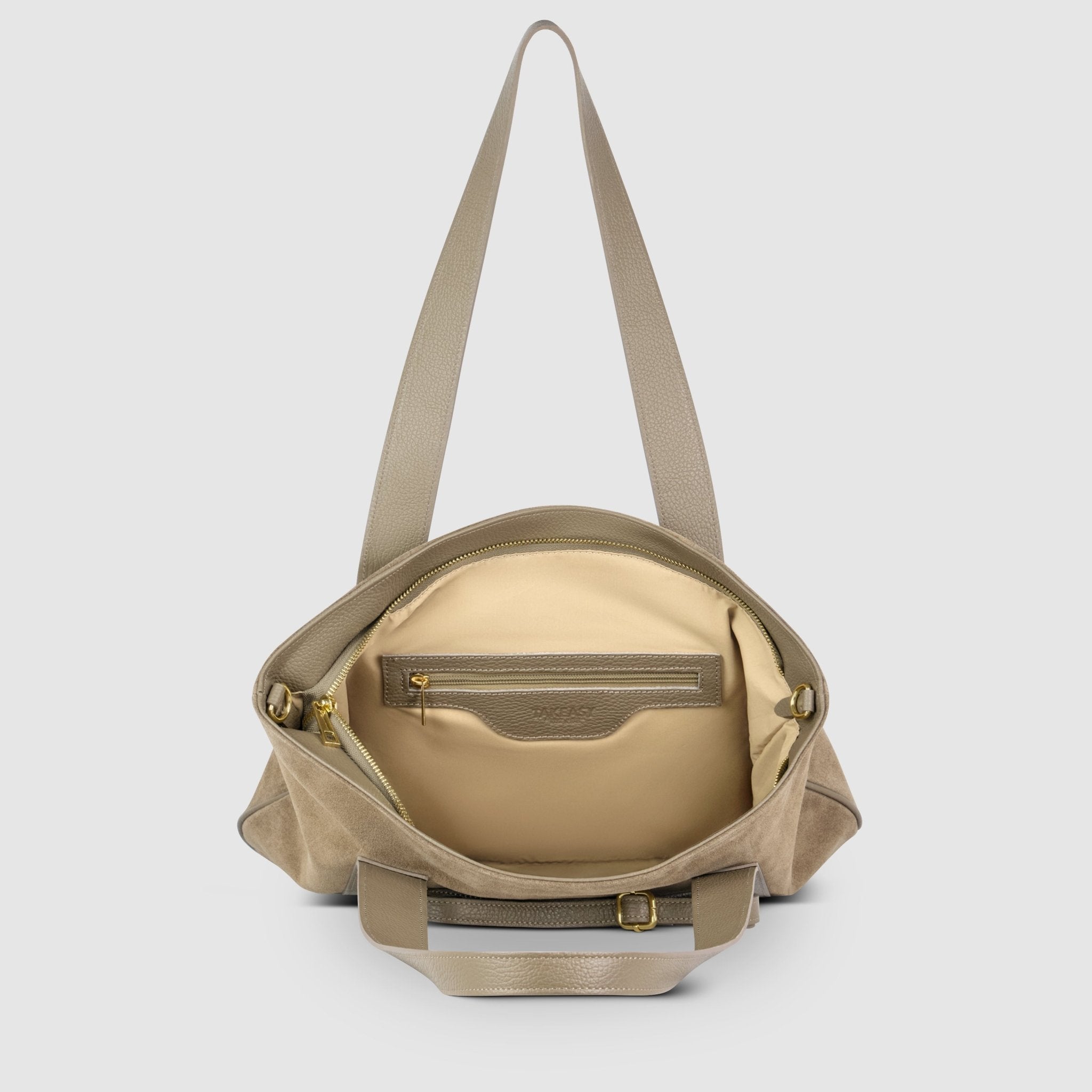 Italian Genuine Suede & Full-Grain Leather Tote Bag | Varese - Che Cose Belle