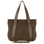 Italian Genuine Suede & Full-Grain Leather Tote Bag | Varese - Che Cose Belle