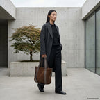 Italian Genuine Suede & Full-Grain Leather Tote Bag | Varese - Che Cose Belle