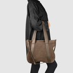 Italian Genuine Suede & Full-Grain Leather Tote Bag | Varese - Che Cose Belle