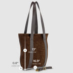 Italian Genuine Suede & Full-Grain Leather Tote Bag | Varese - Che Cose Belle