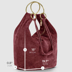 Italian Genuine Suede Hobo Bag 272510 - Che Cose Belle